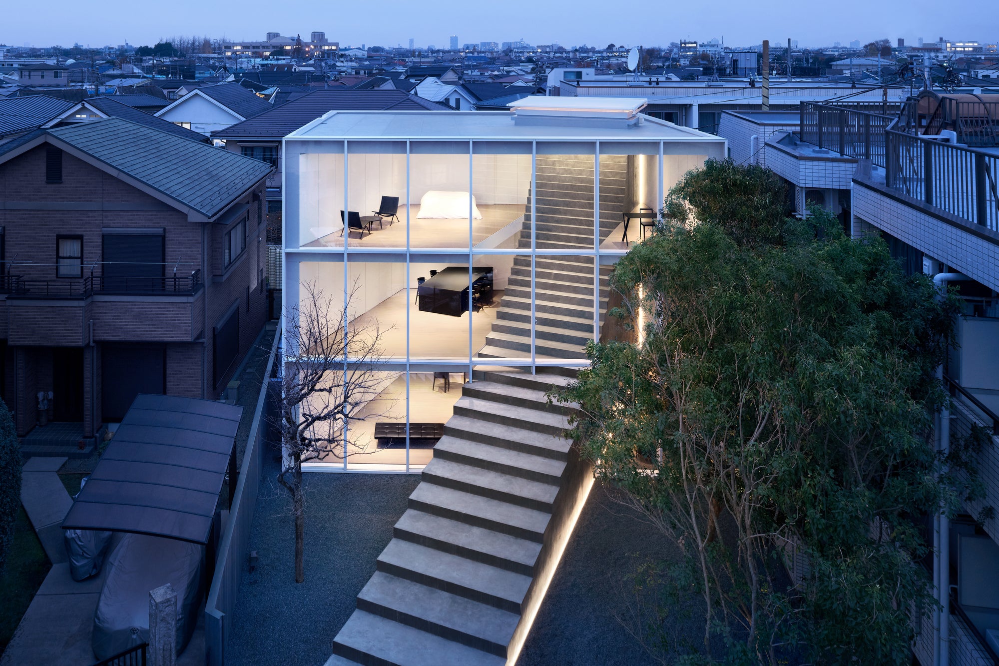 A Gigantic Staircase Cuts Through The Heart Of Nendo's Stairway House