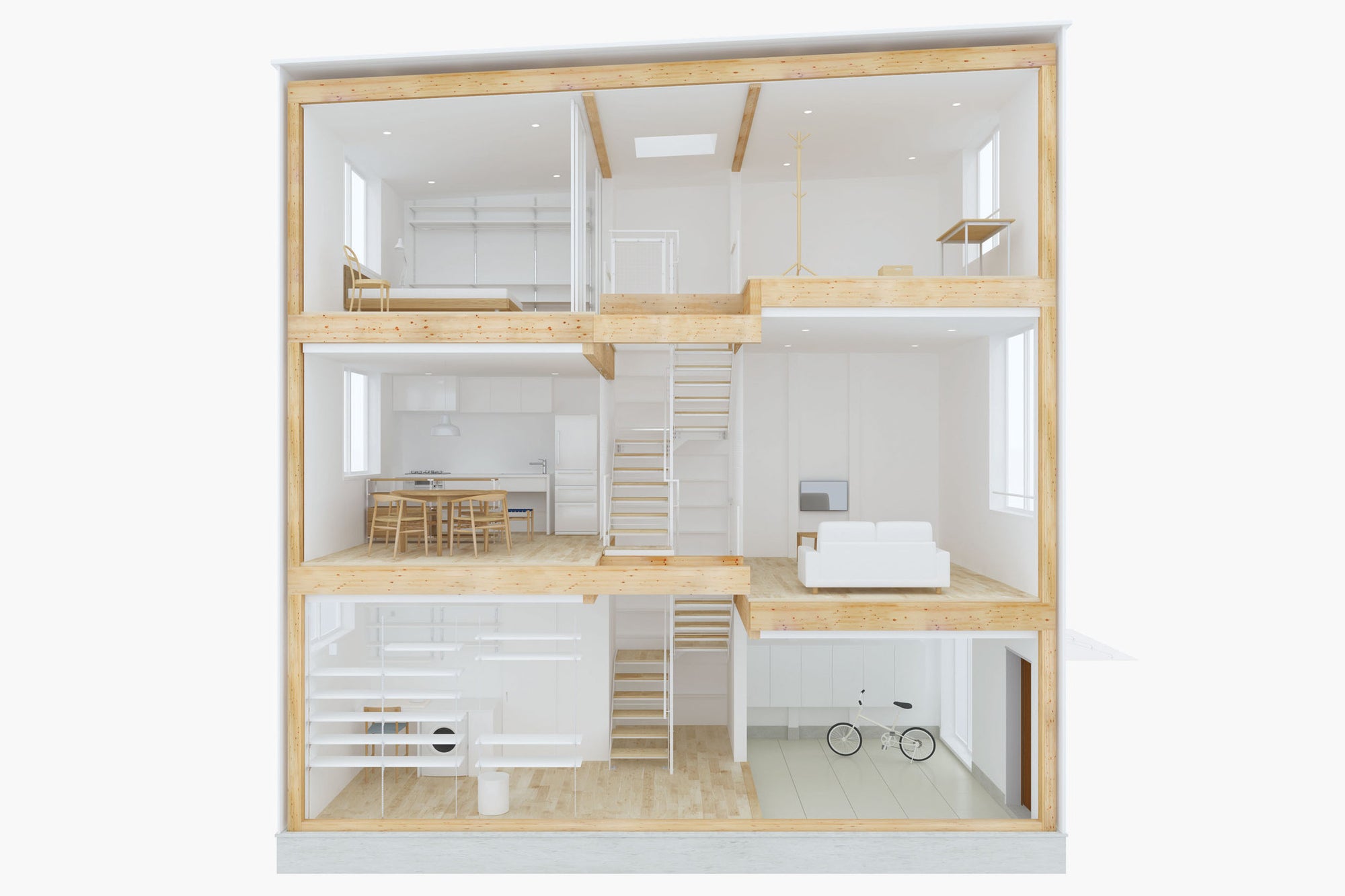 MUJI's New City-Living Prefabricated Vertical House