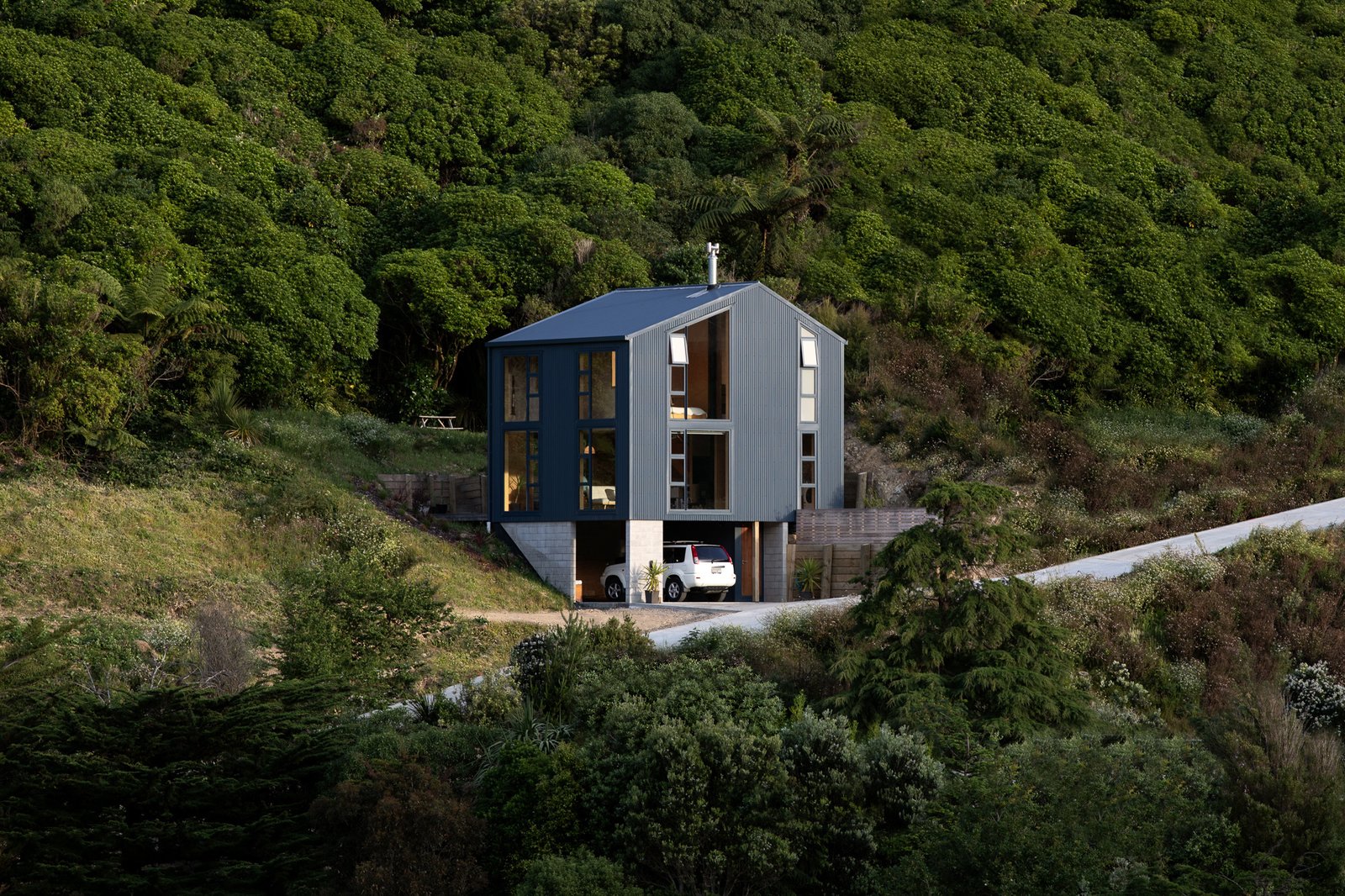 This Small New Zealand House Makes Dazzling Effect With Low-Cost Materials