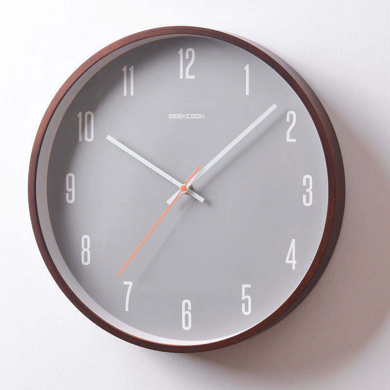 Geekcook Gray Minimalist Wall Clock