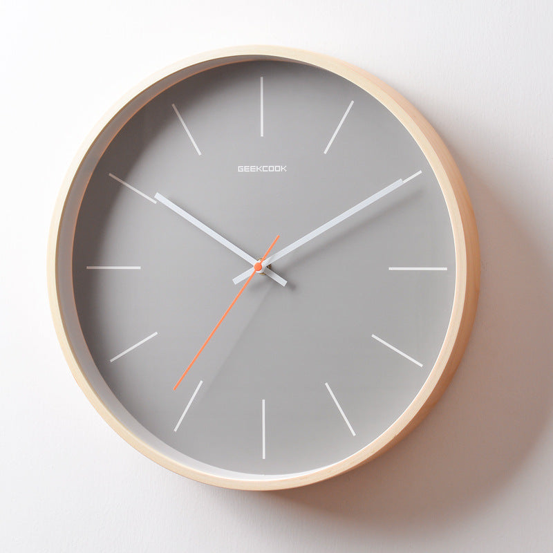 Geekcook Gray Minimalist Wall Clock
