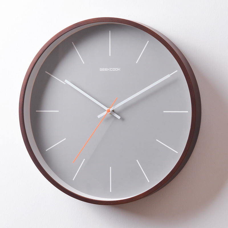 Geekcook Gray Minimalist Wall Clock