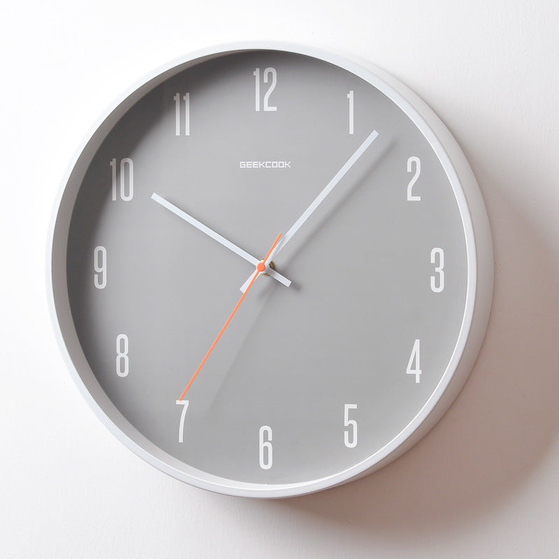 Geekcook Gray Minimalist Wall Clock
