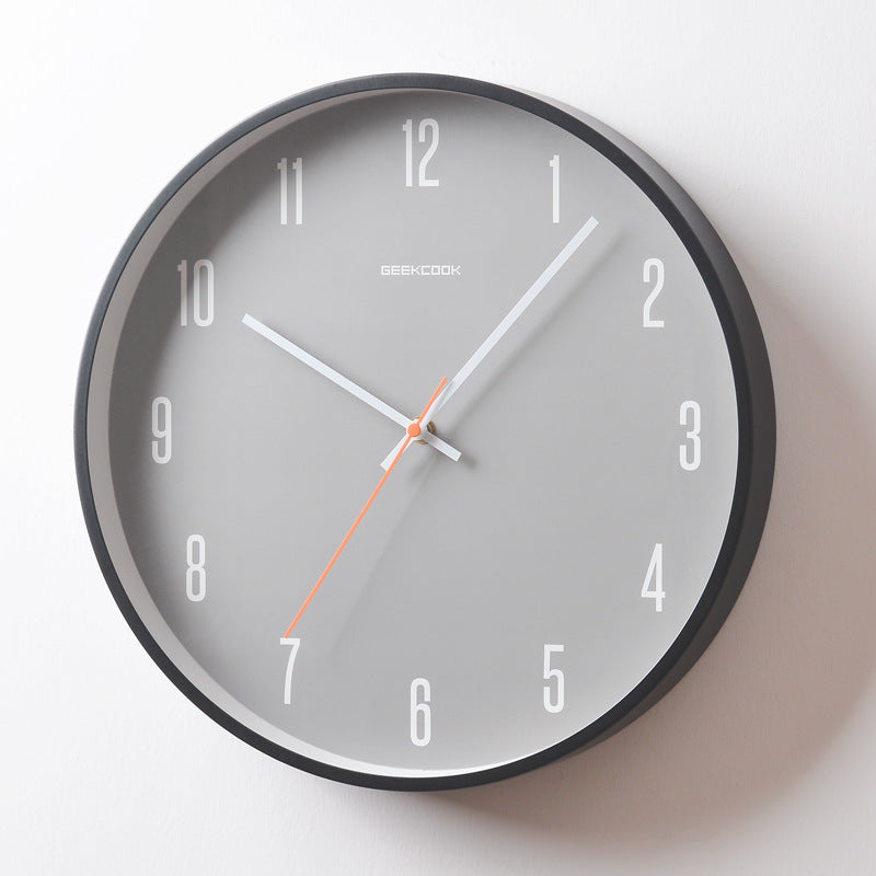 Geekcook Gray Minimalist Wall Clock