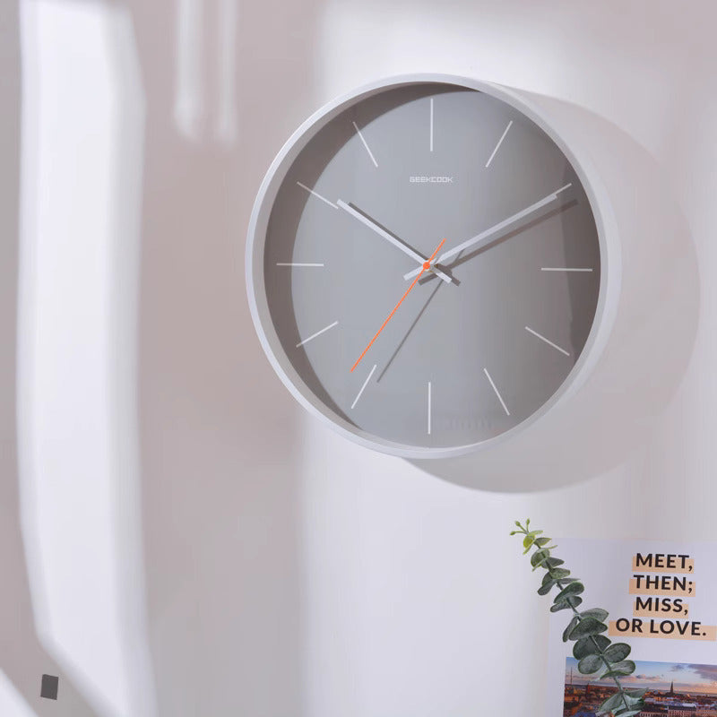 Geekcook Gray Minimalist Wall Clock