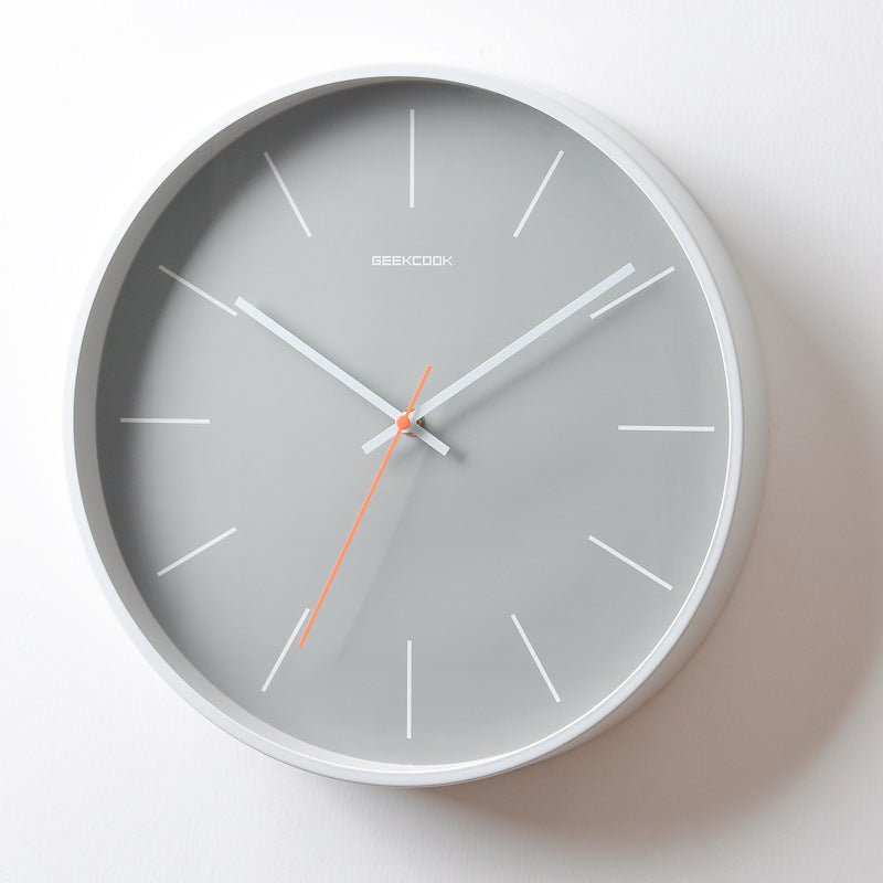 Geekcook Gray Minimalist Wall Clock