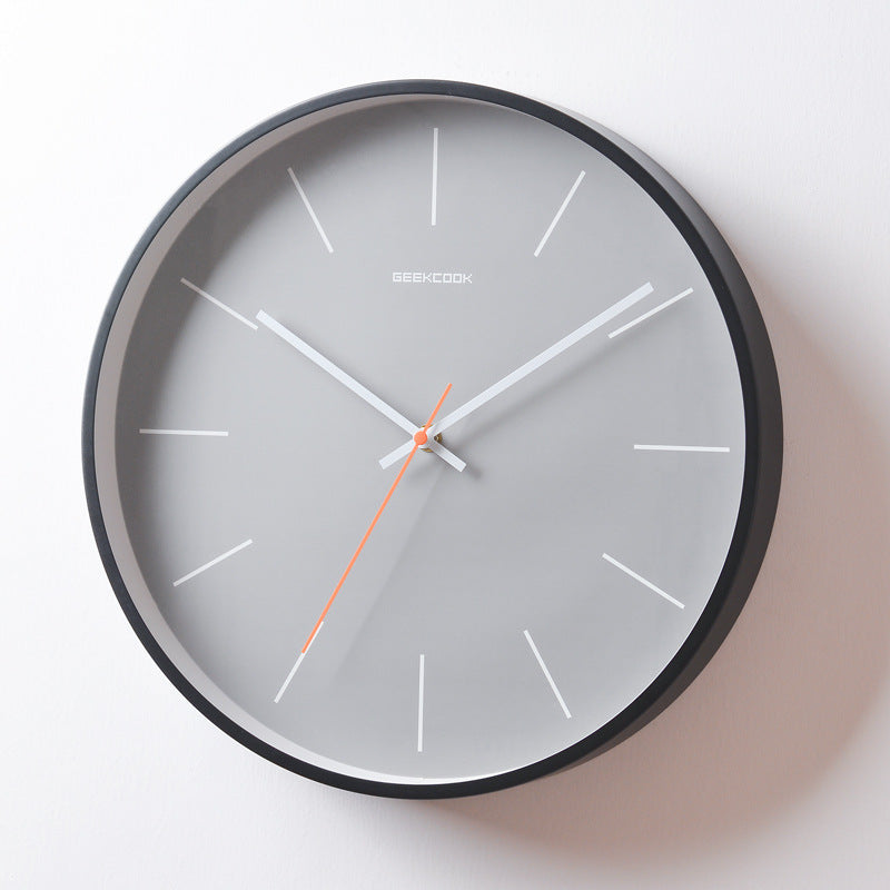 Geekcook Gray Minimalist Wall Clock