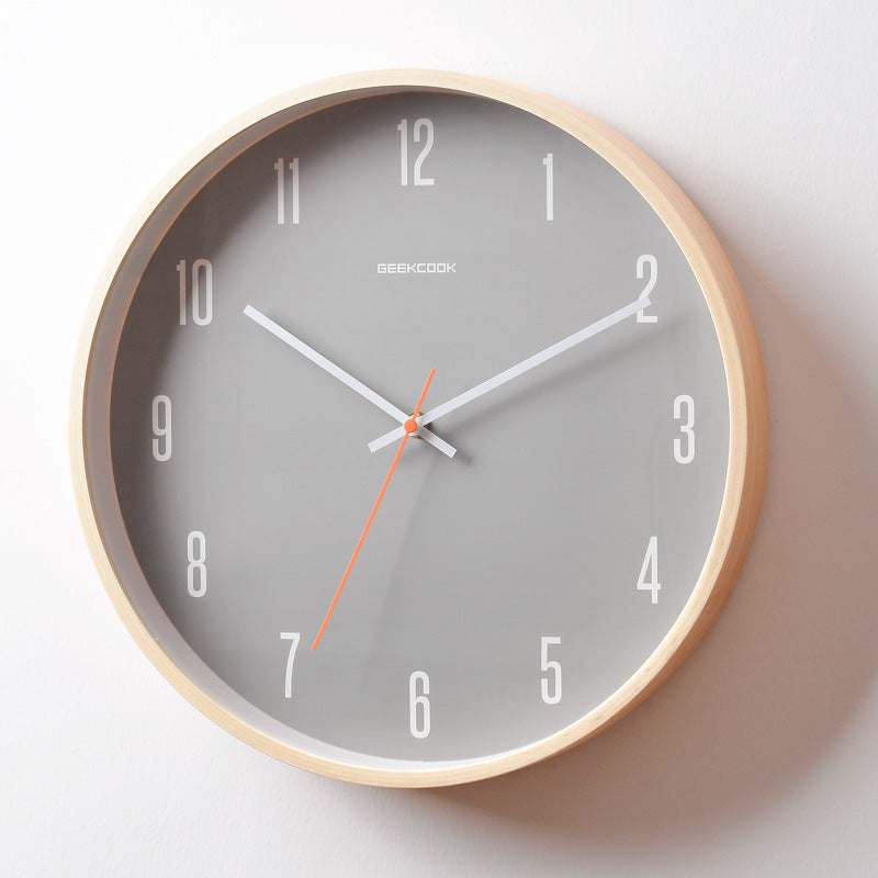 Geekcook Gray Minimalist Wall Clock