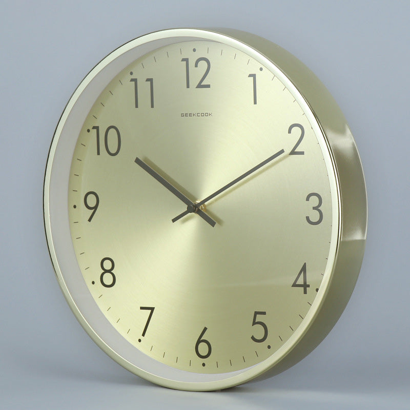 Geekcook Metallic Minimalist Wall Clock