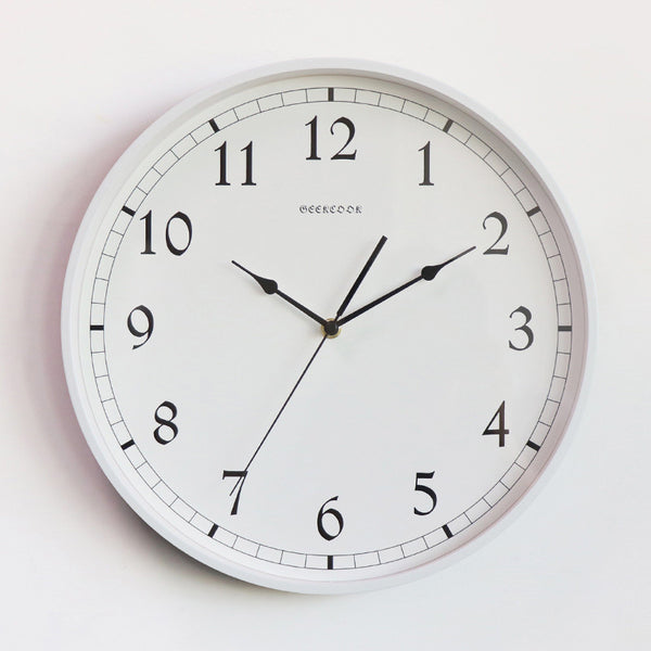 Geekcook White Wooden Wall Clock | 14