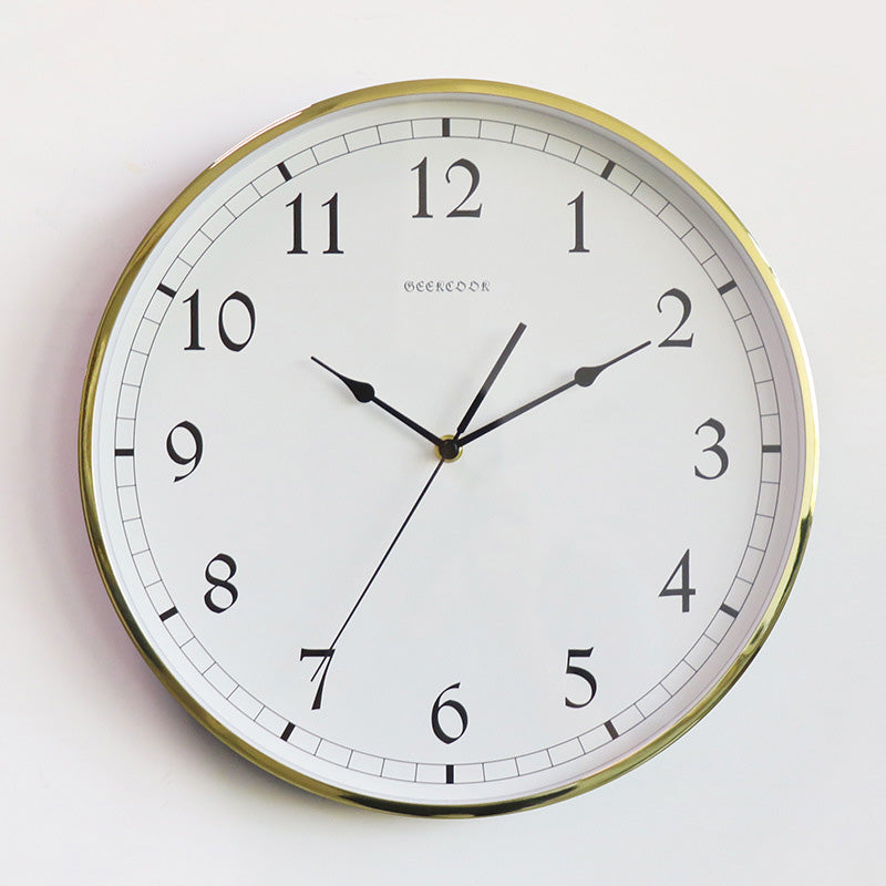 Geekcook White Wooden Wall Clock