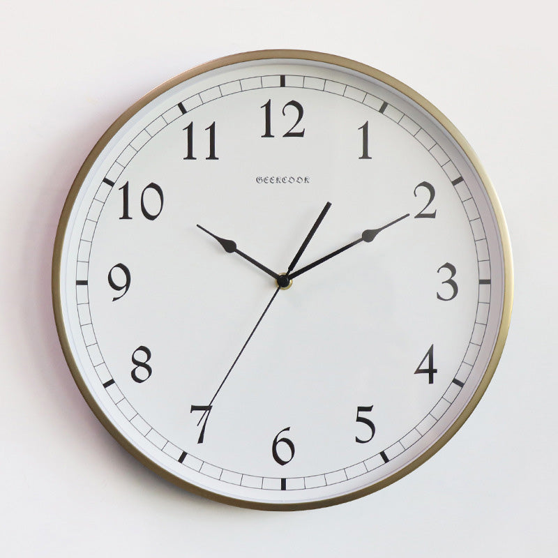 Geekcook White Wooden Wall Clock