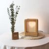 Lot Wooden Square Table Lamp