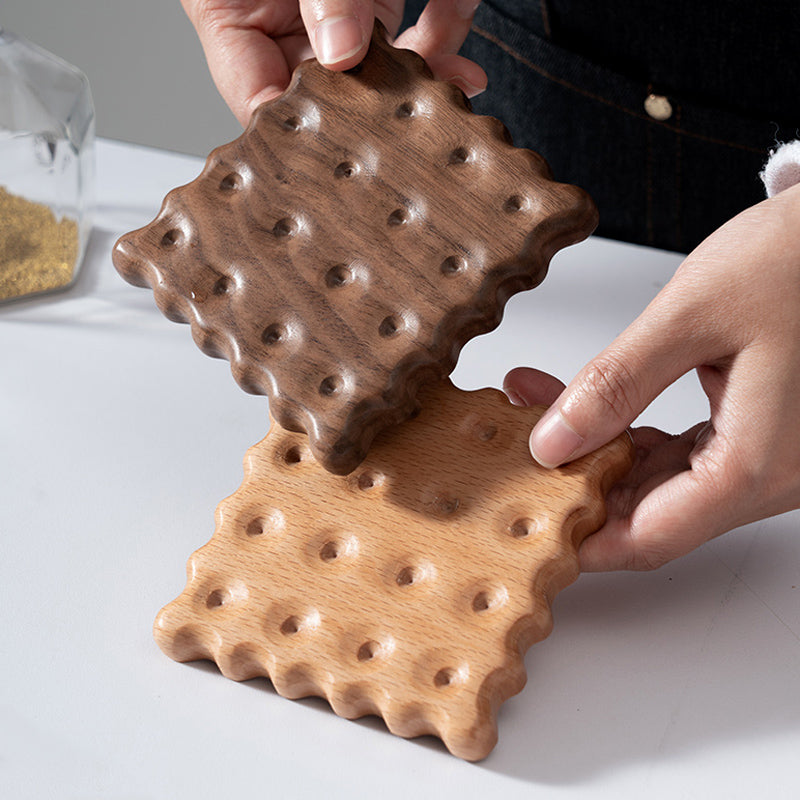 Matzo Biscuit Wooden Coasters, Set of 3