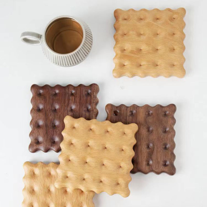 Matzo Biscuit Wooden Coasters, Set of 3