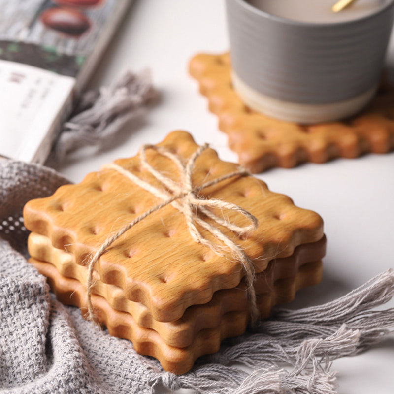 Matzo Biscuit Wooden Coasters, Set of 3