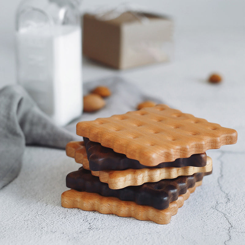 Matzo Biscuit Wooden Coasters, Set of 3