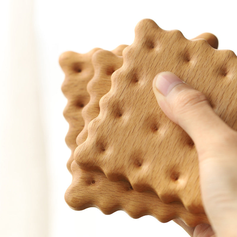Matzo Biscuit Wooden Coasters, Set of 3