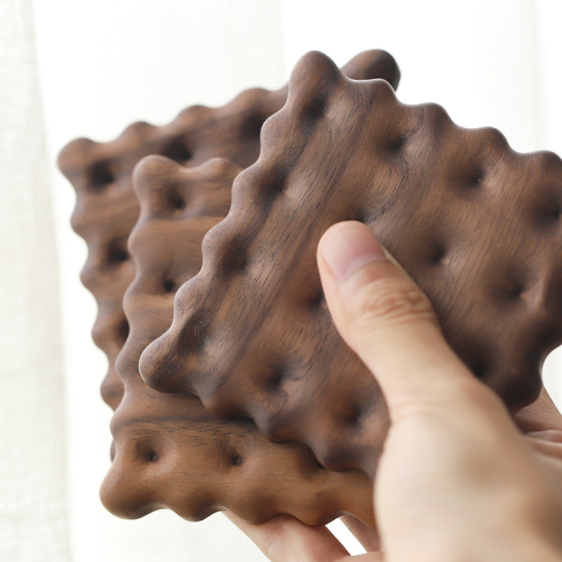 Matzo Biscuit Wooden Coasters, Set of 3
