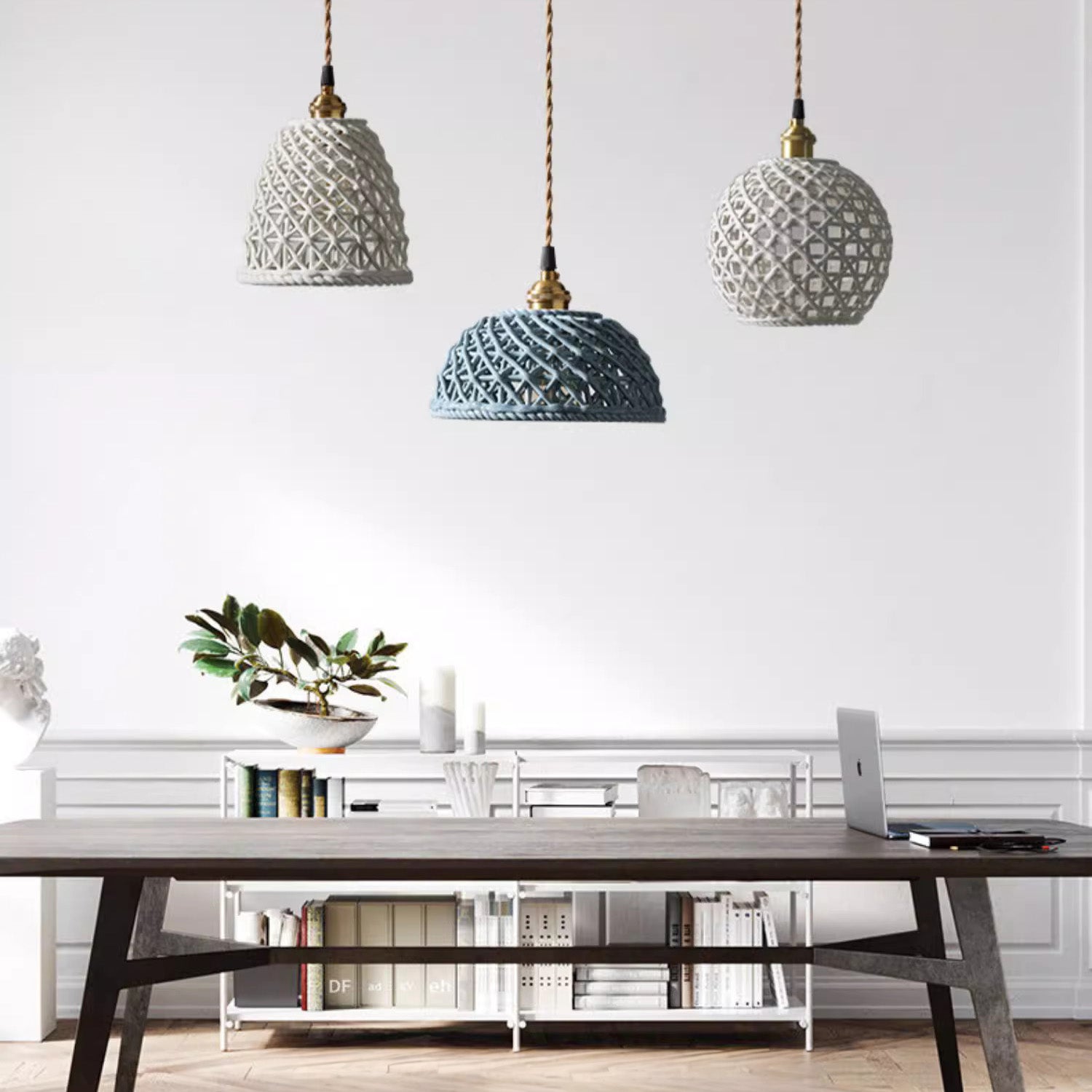 Omanut Procelain Bell Pendant Lamp