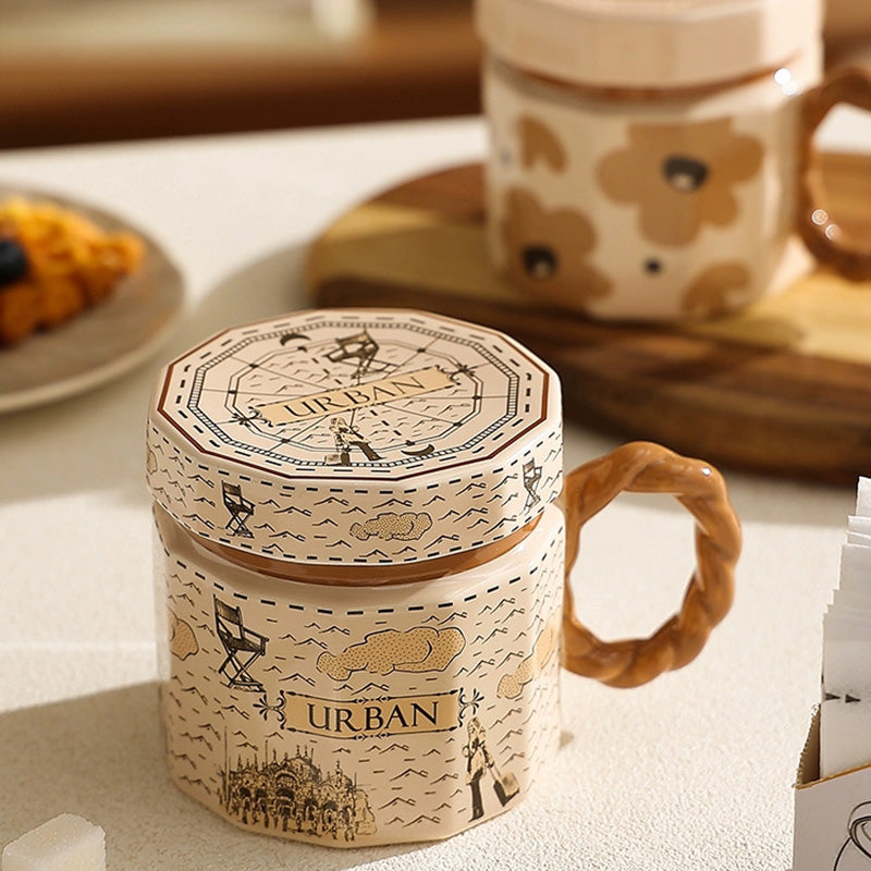 Sehfel Ceramic Mug With Lid