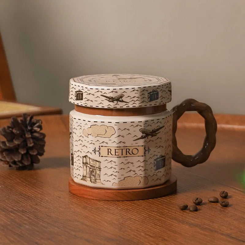 Sehfel Ceramic Mug With Lid