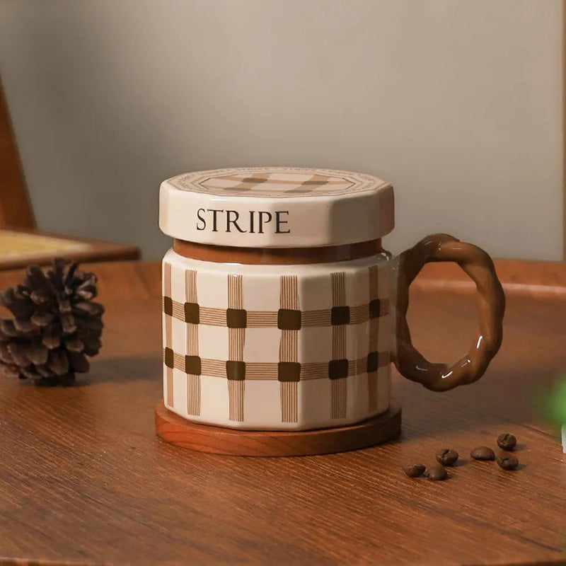 Sehfel Ceramic Mug With Lid