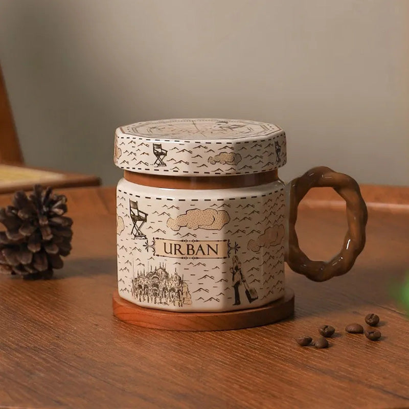 Sehfel Ceramic Mug With Lid