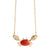 Sumni Red Enamel Crab 18K Gold Plated Necklace