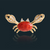 Sumni Red Enamel Crab 18K Gold Plated Necklace