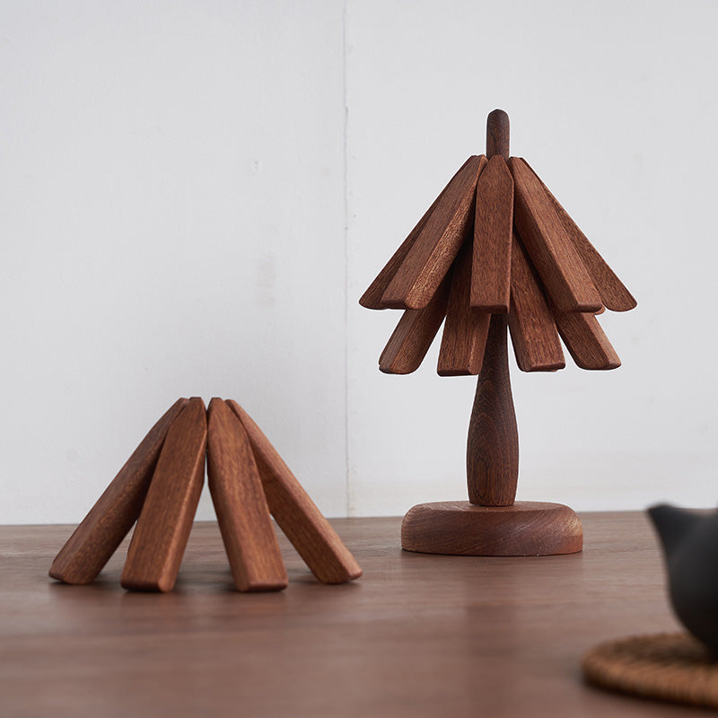 Troas Black Walnut Coasters, Set of 3