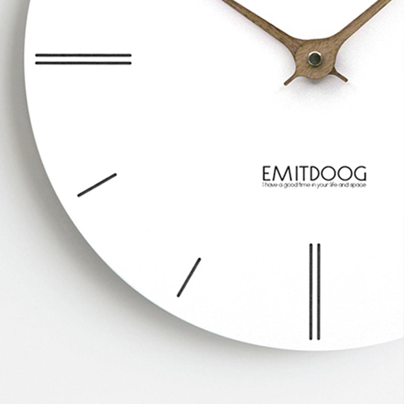 EMITDOOG Simple White Home Wall Clock