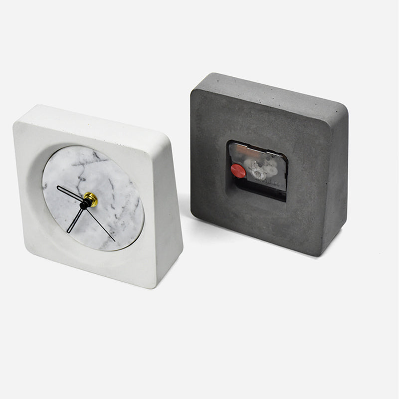 Bodil Marble Cement Clock
