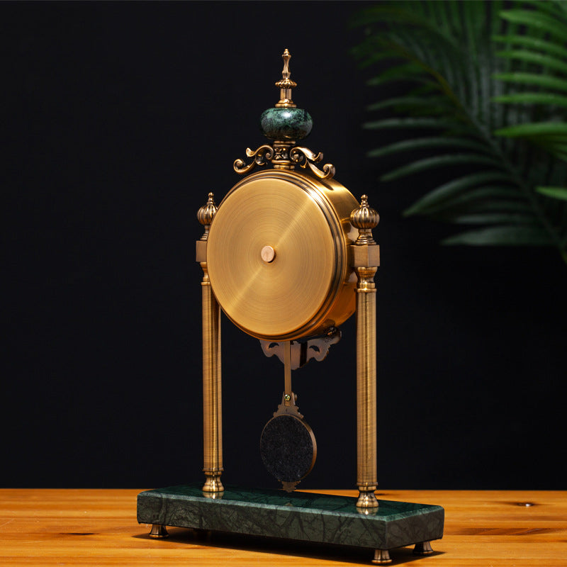 Runa Armen Tveir Copper Marble Pendulum Clock