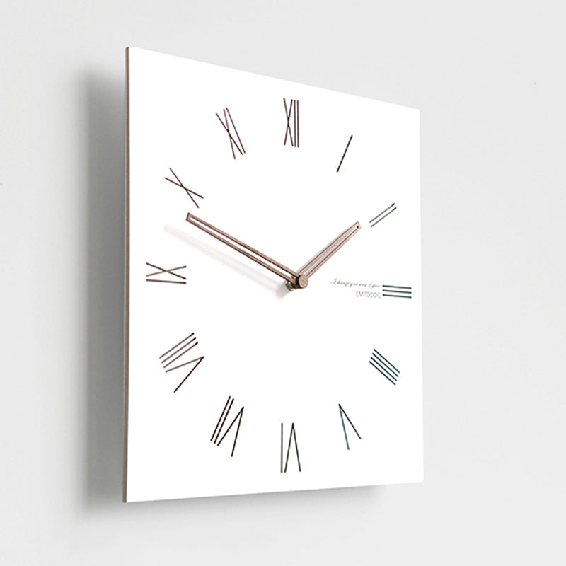 EMITDOOG White Quadrangle 15 Inch Wall Clock