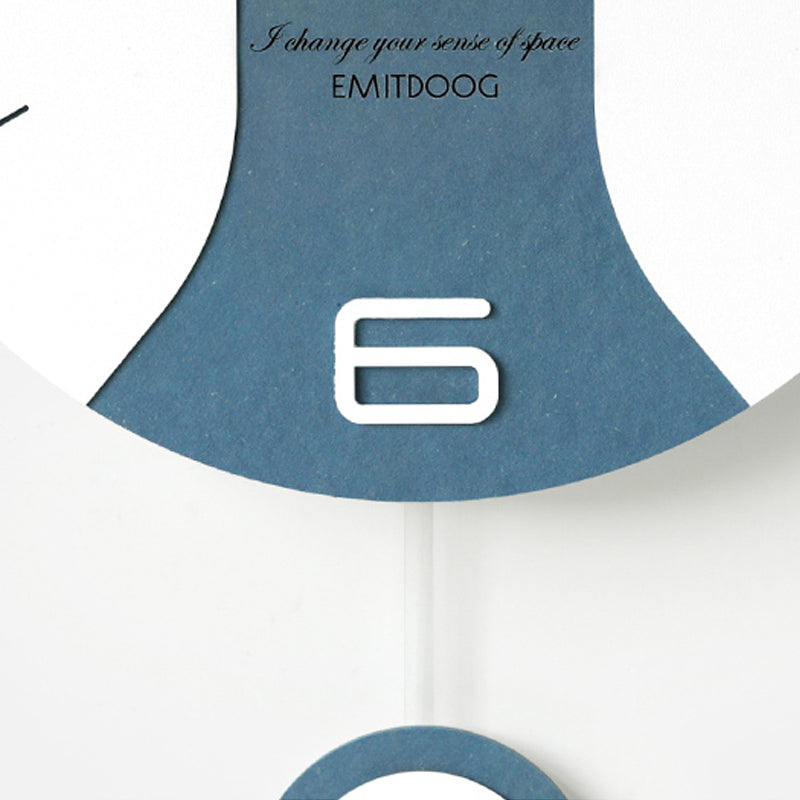 EMITDOOG Round Pendulum Wall Clock