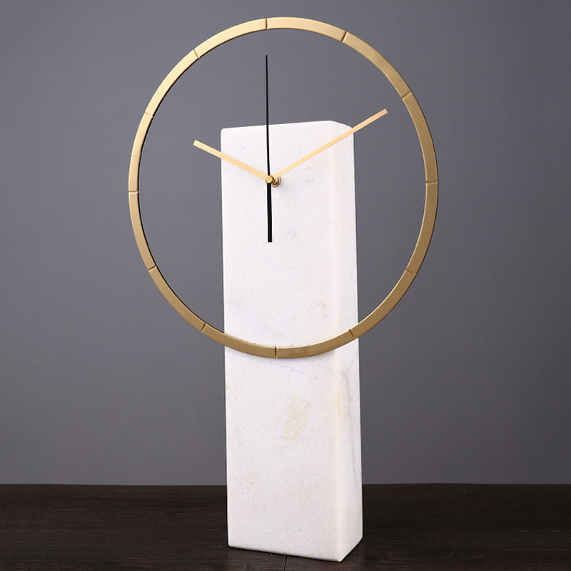 Moderna Ødger Brass Ring Marble Clock