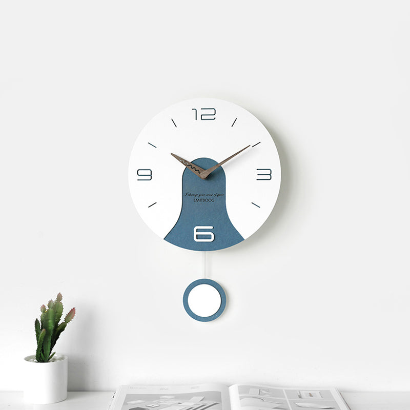 EMITDOOG Round Pendulum Wall Clock