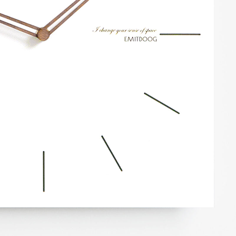 EMITDOOG White Quadrangle 15 Inch Wall Clock