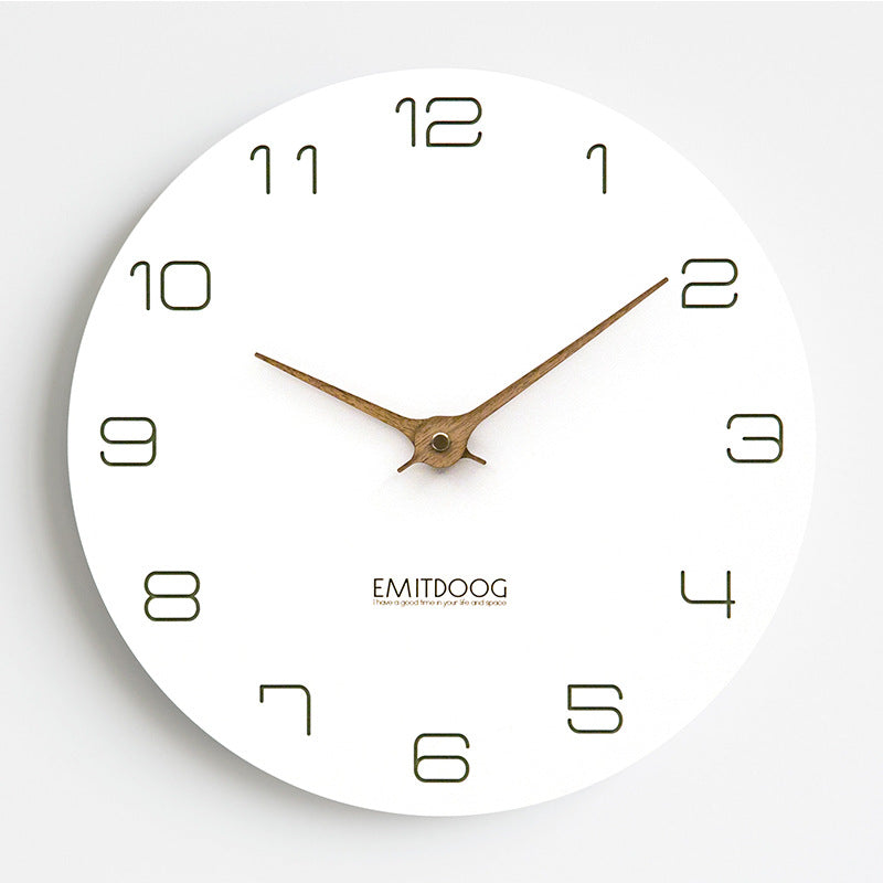 EMITDOOG Simple White Home Wall Clock