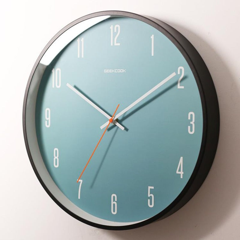 Geekcook Teal Minimalist Wall Clock