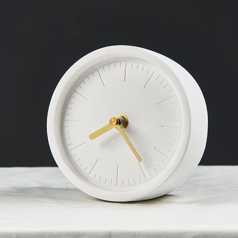 Bodil Round Cement Clock