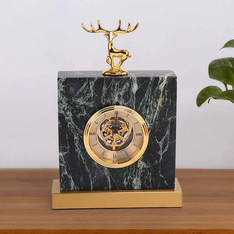 Frida Thyra Marble Elk Clock