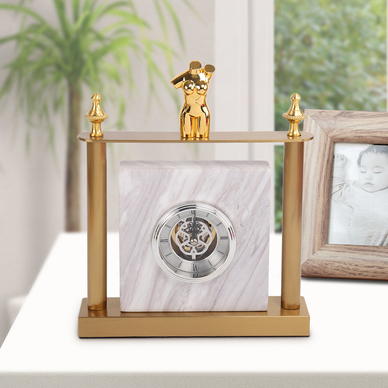 Frida Thyra Marble Immortal Clock