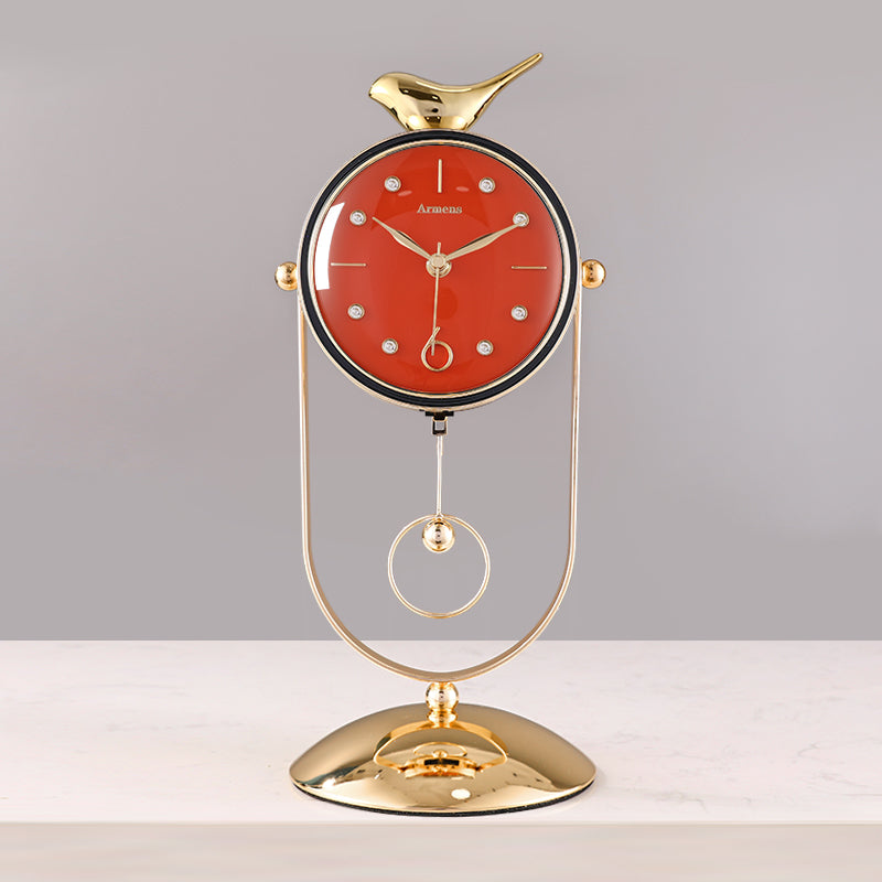 Tannis Armens Leather Pendulum Bird Paradise Clock