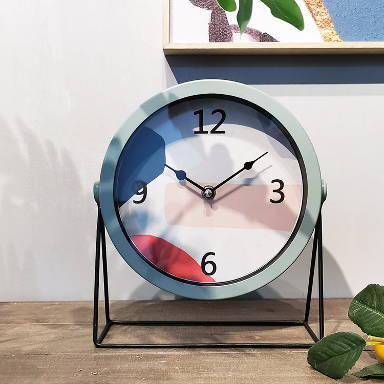 IONA Geometry Metal Stand Clock