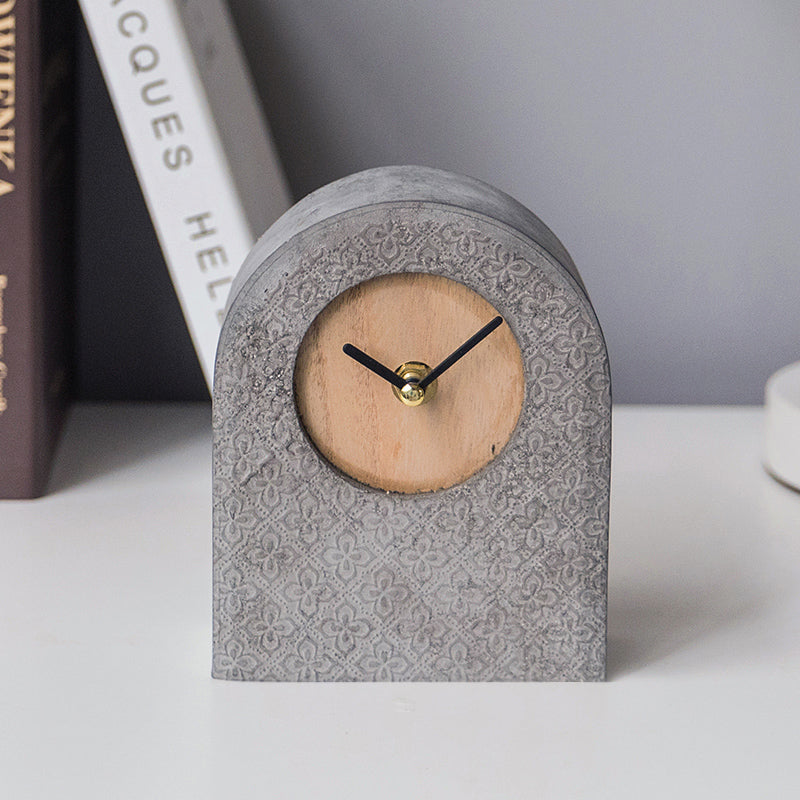 Kefa Copenhagen Cement Wooden Clock