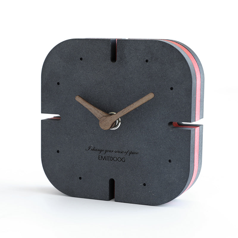 EMITDOOG Square Minimalist Forescoler Clock