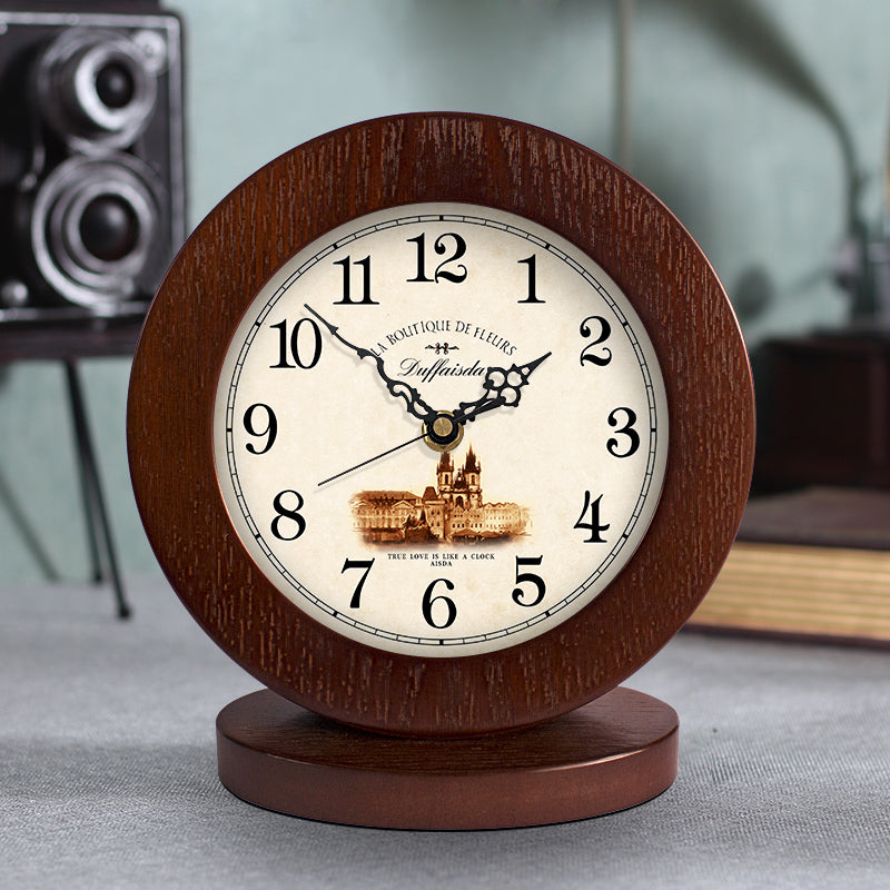 Duffaisda Marron Wooden Clock