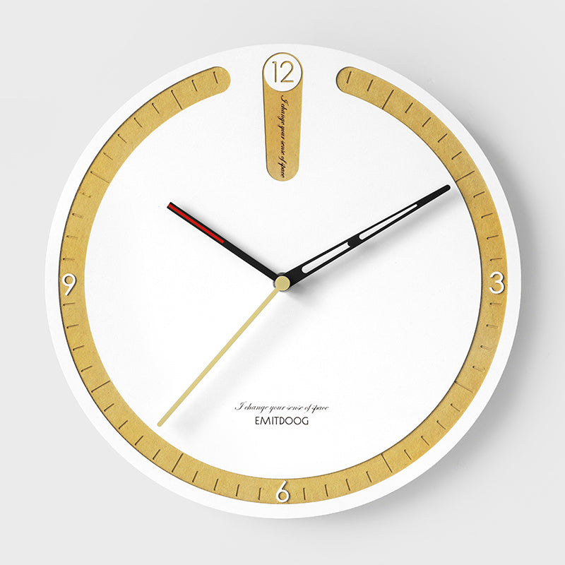 EMITDOOG Round Point Wall Clock